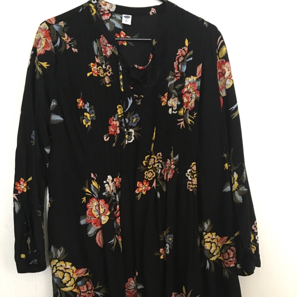 Floral Black Dress